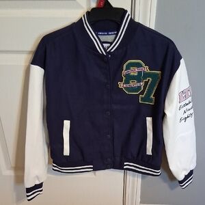 Limited Too Navy and White Athletic Jacket